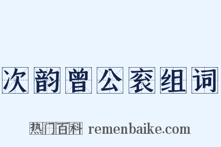 次韵曾公衮组词是什么意思的图片